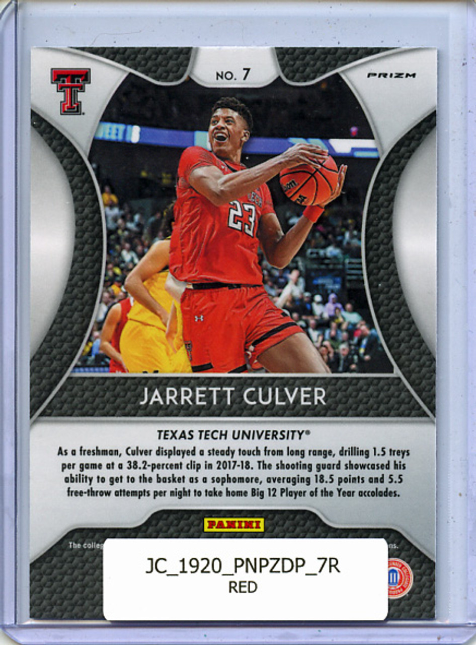 Jarrett Culver 2019-20 Prizm Draft Picks #7 Red