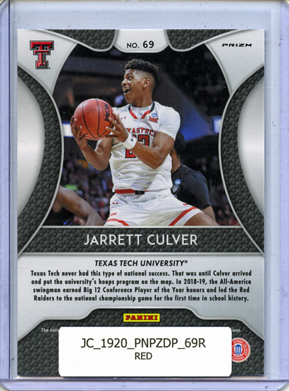 Jarrett Culver 2019-20 Prizm Draft Picks #69 Red