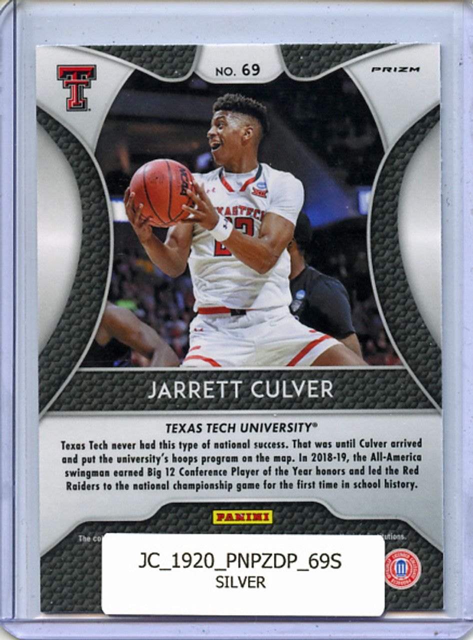 Jarrett Culver 2019-20 Prizm Draft Picks #69 Silver