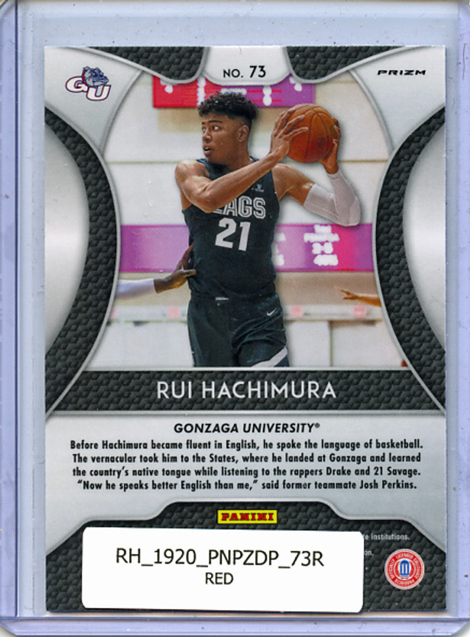 Rui Hachimura 2019-20 Prizm Draft Picks #73 Red