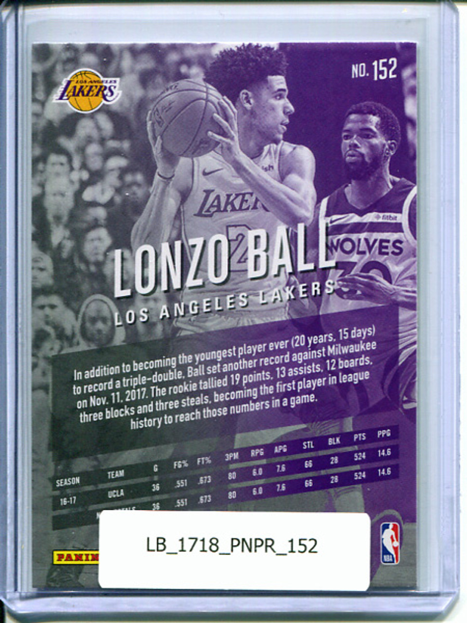 Lonzo Ball 2017-18 Prestige #152