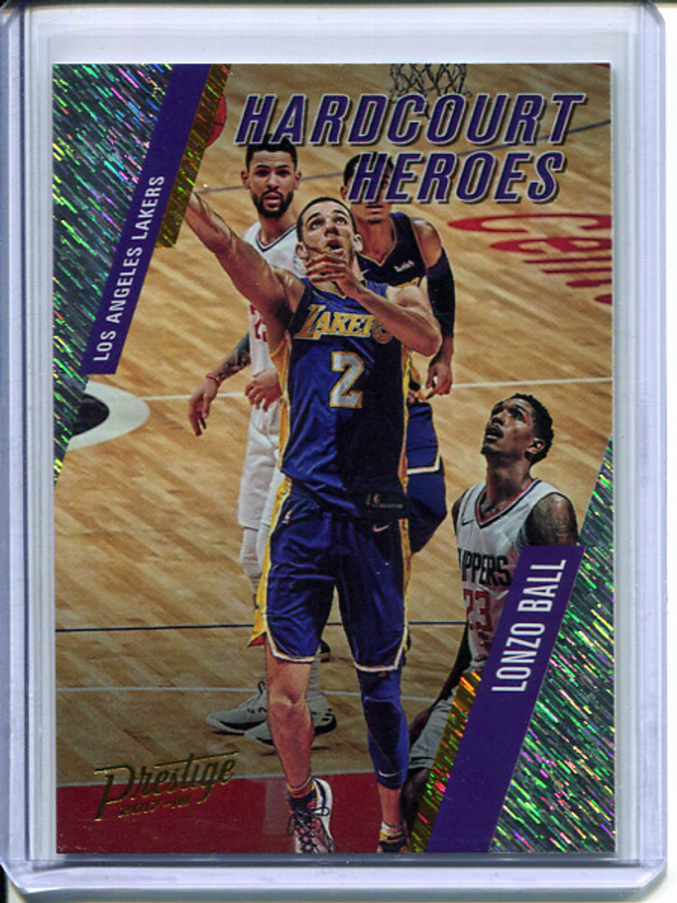 Lonzo Ball 2017-18 Prestige, Hardcourt Heroes #14 Rain