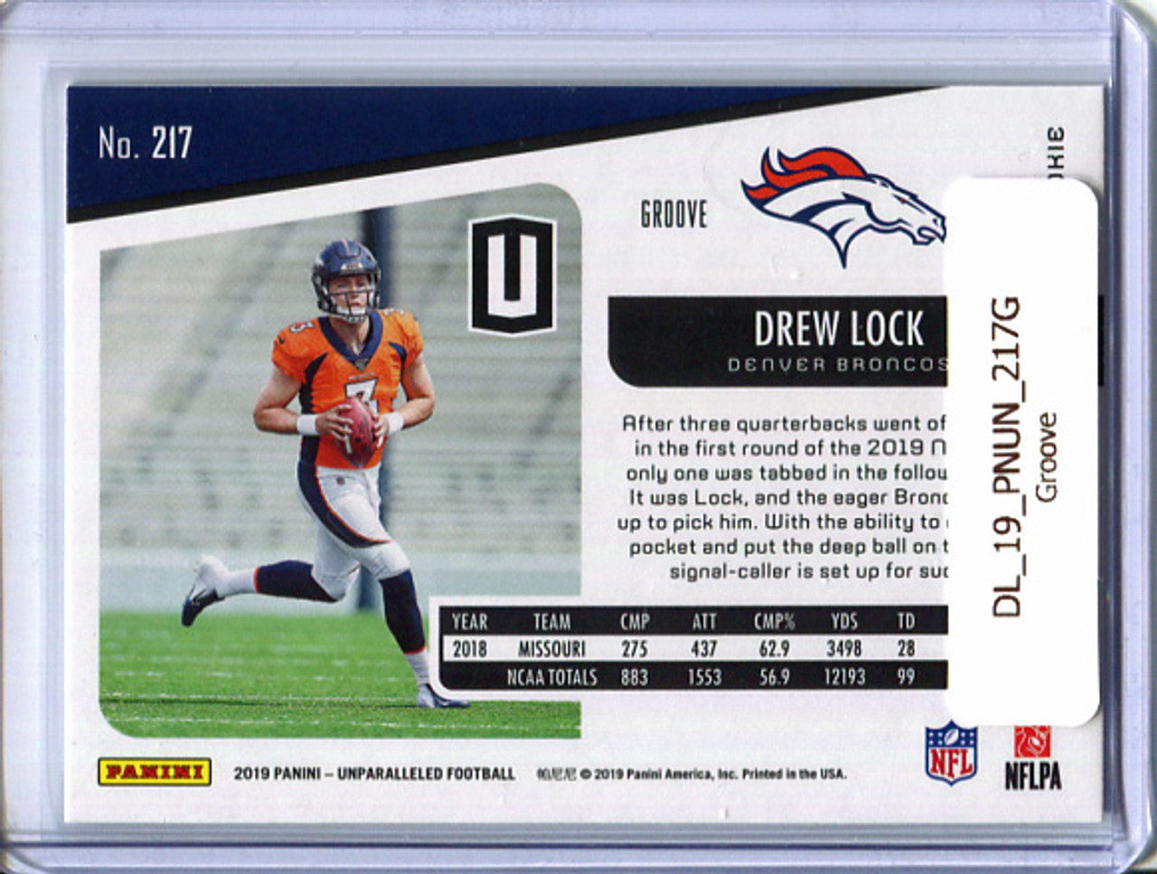 Drew Lock 2019 Unparalleled #217 Groove