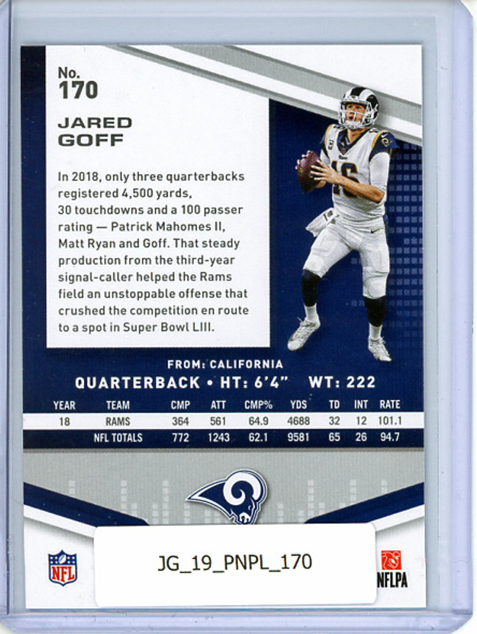 Jared Goff 2019 Playoff #170