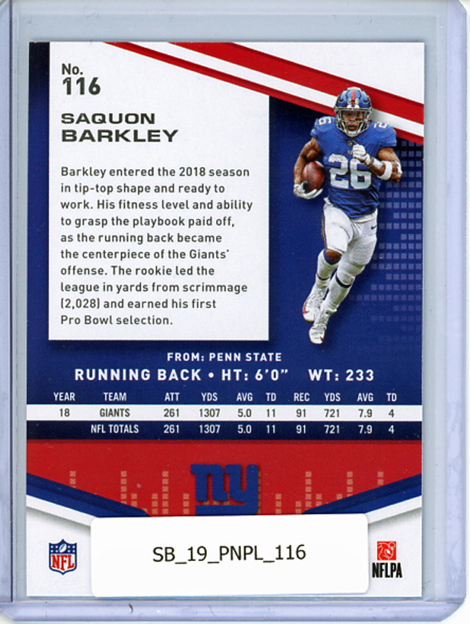 Saquon Barkley 2019 Playoff #116