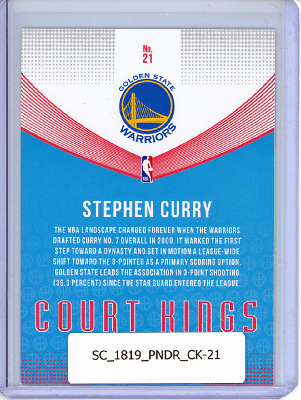 Stephen Curry 2018-19 Donruss, Court Kings #21