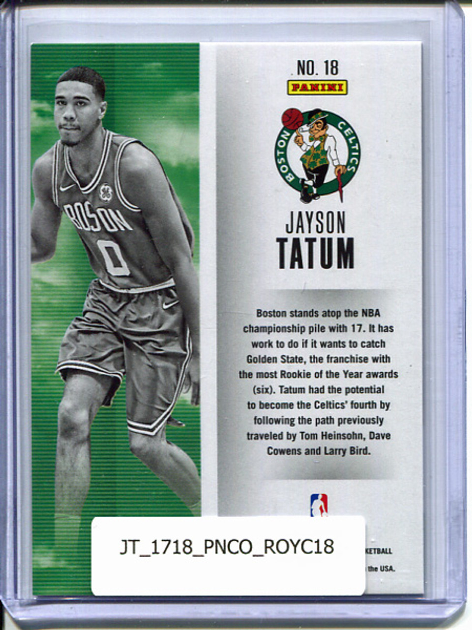 Jayson Tatum 2017-18 Contenders, Rookie of the Year Contenders #18 Retail