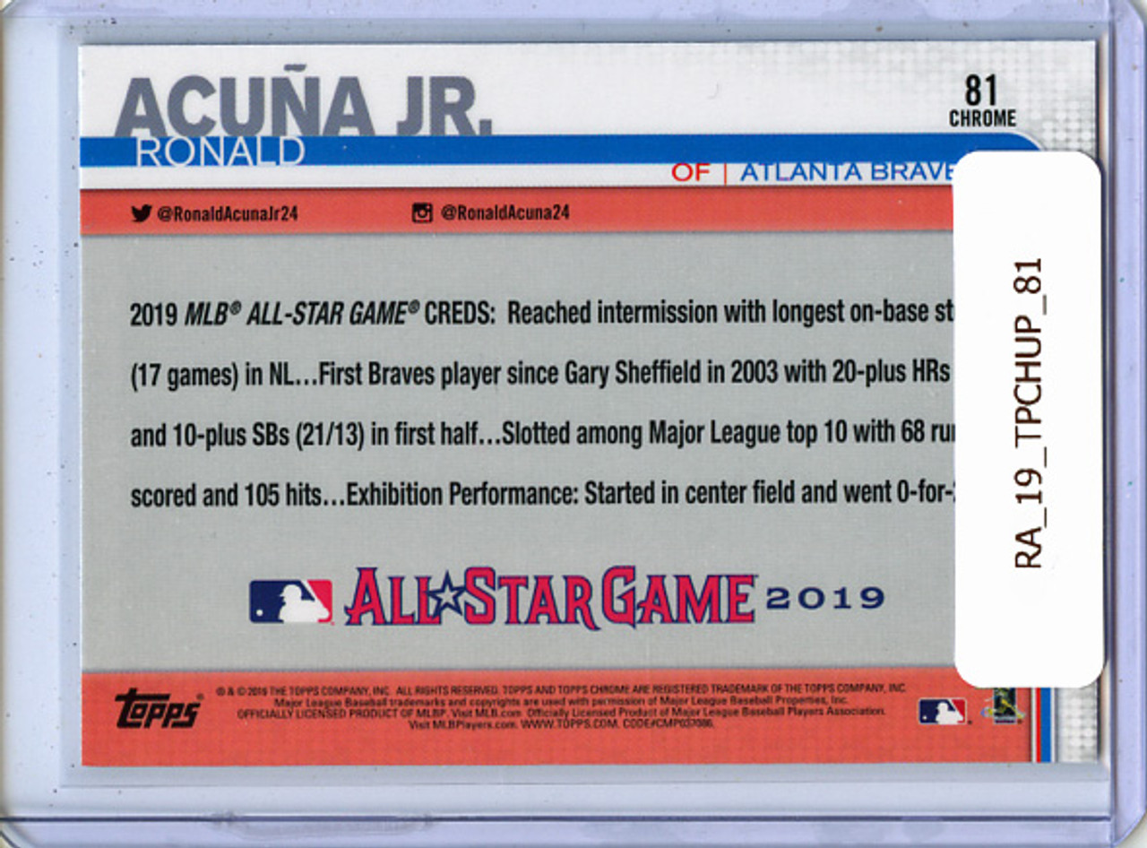 Ronald Acuna Jr. 2019 Topps Chrome Update #81 All-Star