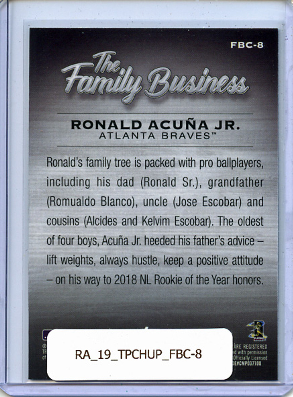 Ronald Acuna Jr. 2019 Topps Chrome Update, The Family Business #FBC-8