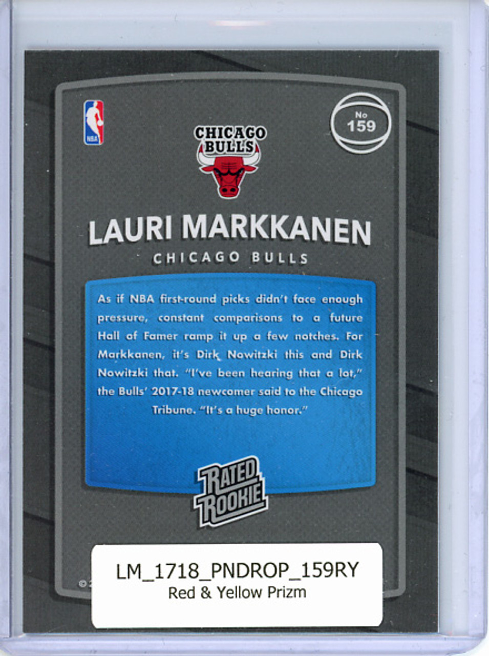 Lauri Markkanen 2017-18 Donruss Optic #159 Mega Box Red Yellow