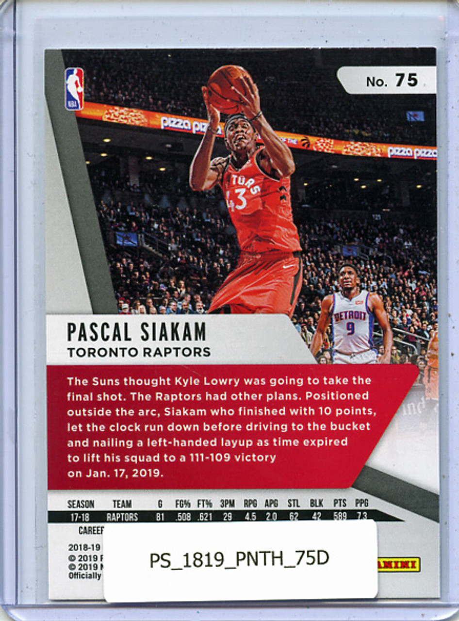 Pascal Siakam 2018-19 Threads #75 Dazzle