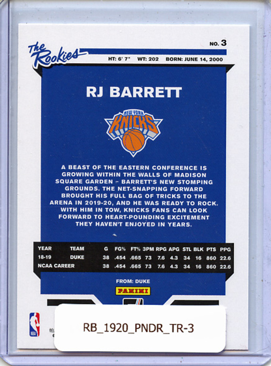RJ Barrett 2019-20 Donruss, The Rookies #3