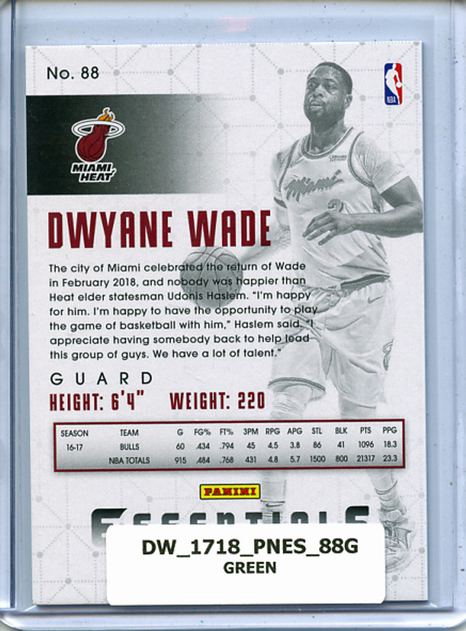 Dwyane Wade 2017-18 Essentials #88 Green