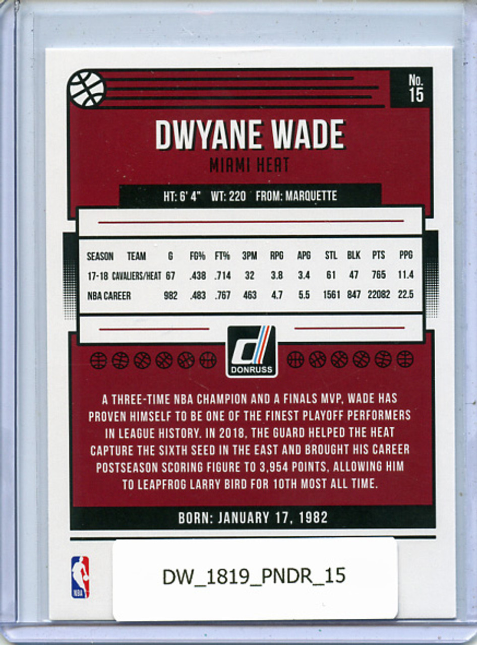 Dwyane Wade 2018-19 Donruss #15