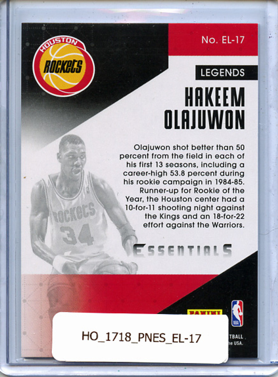 Hakeem Olajuwon 2017-18 Essentials, Essential Legends #EL-17