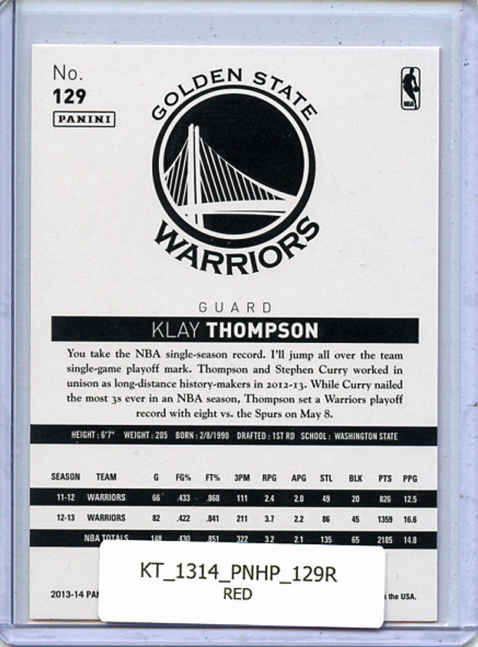 Klay Thompson 2013-14 Hoops #129 Red