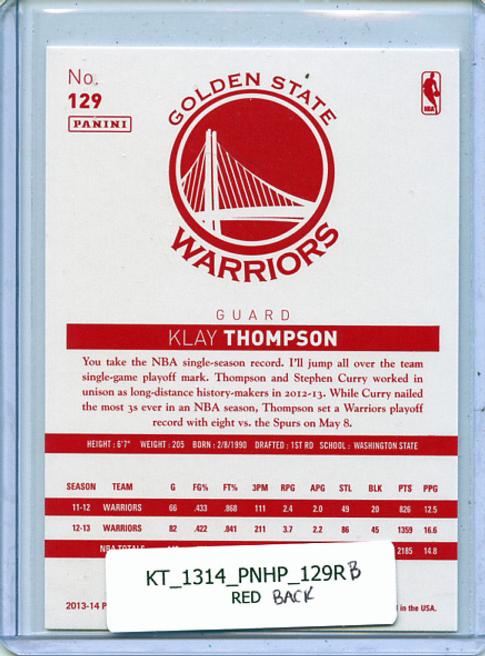 Klay Thompson 2013-14 Hoops #129 Red Backs