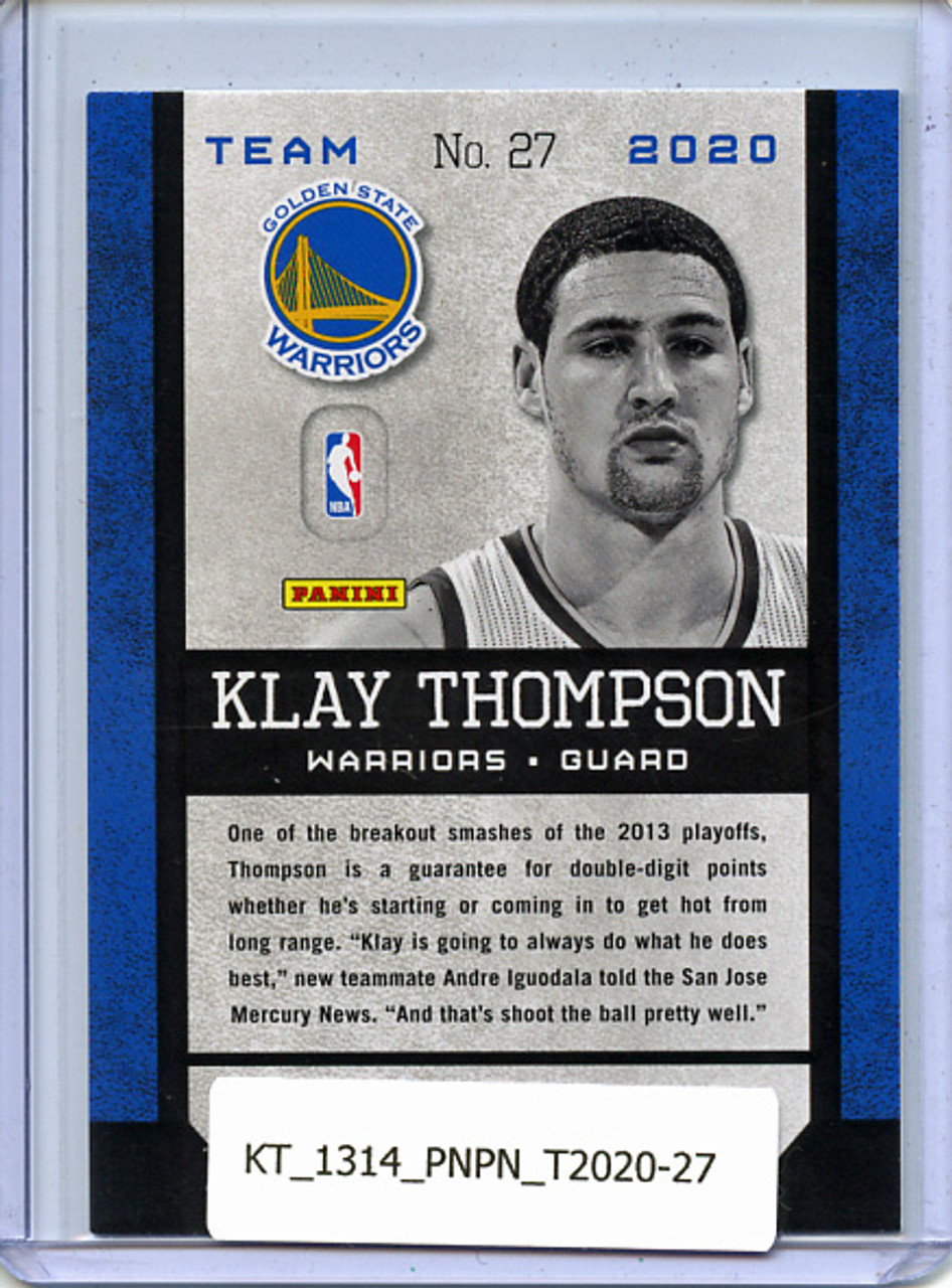 Klay Thompson 2013-14 Pinnacle, Team 2020 #27