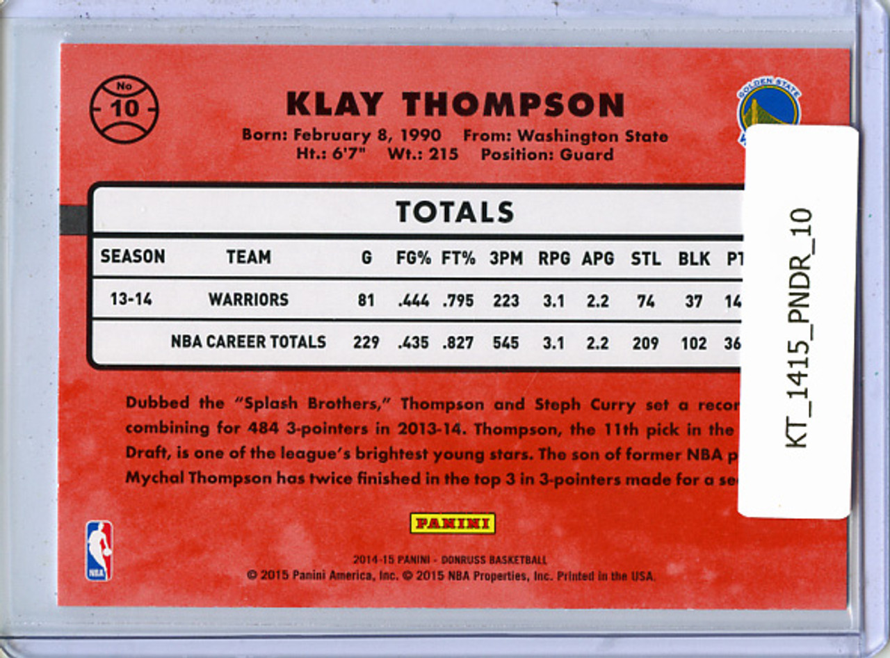 Klay Thompson 2014-15 Donruss #10
