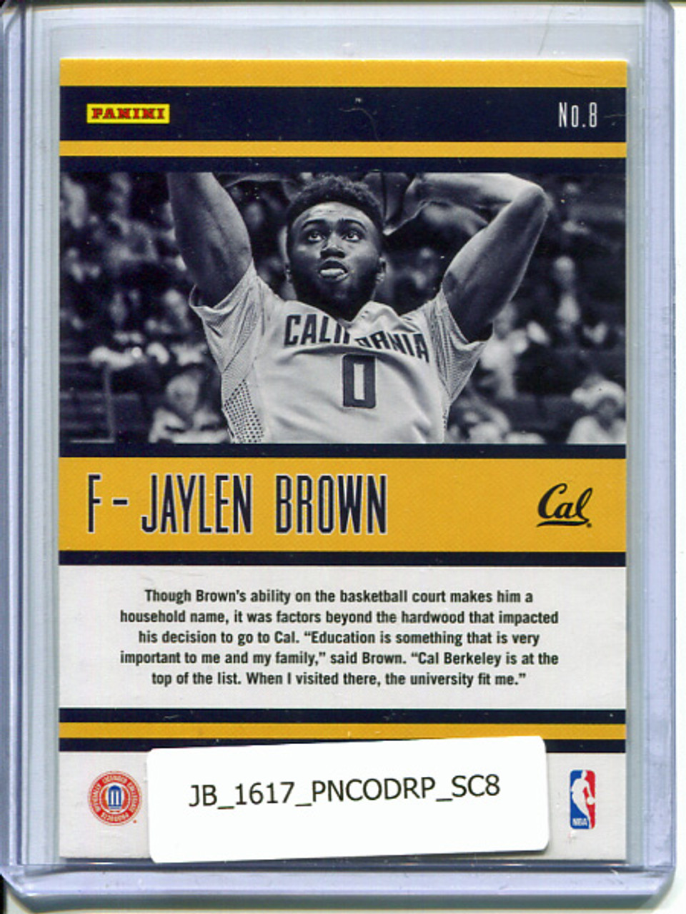 Jaylen Brown 2016-17 Contenders Draft Picks, School Colors #8