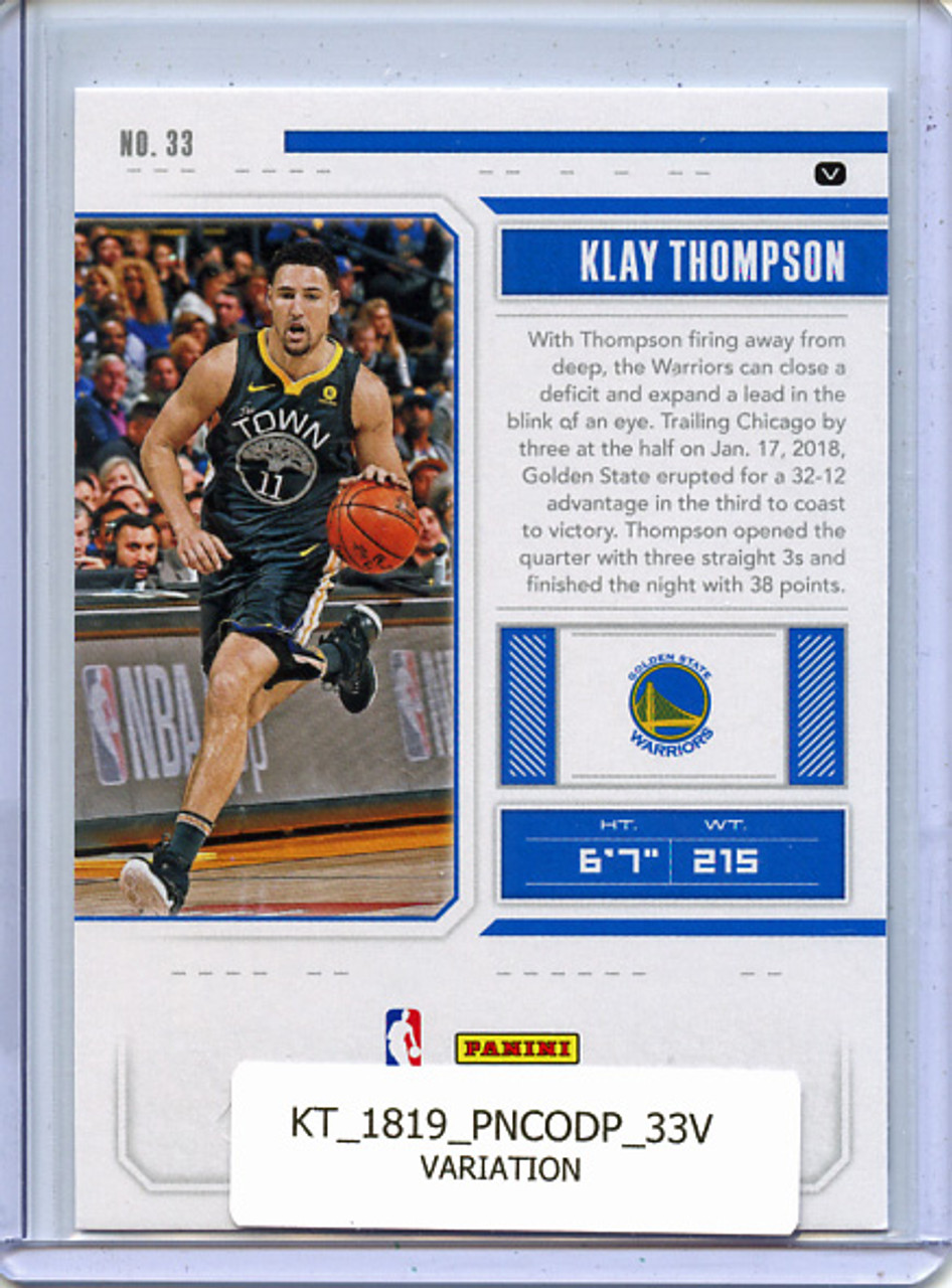 Klay Thompson 2018-19 Contenders Draft Picks #33 Variations