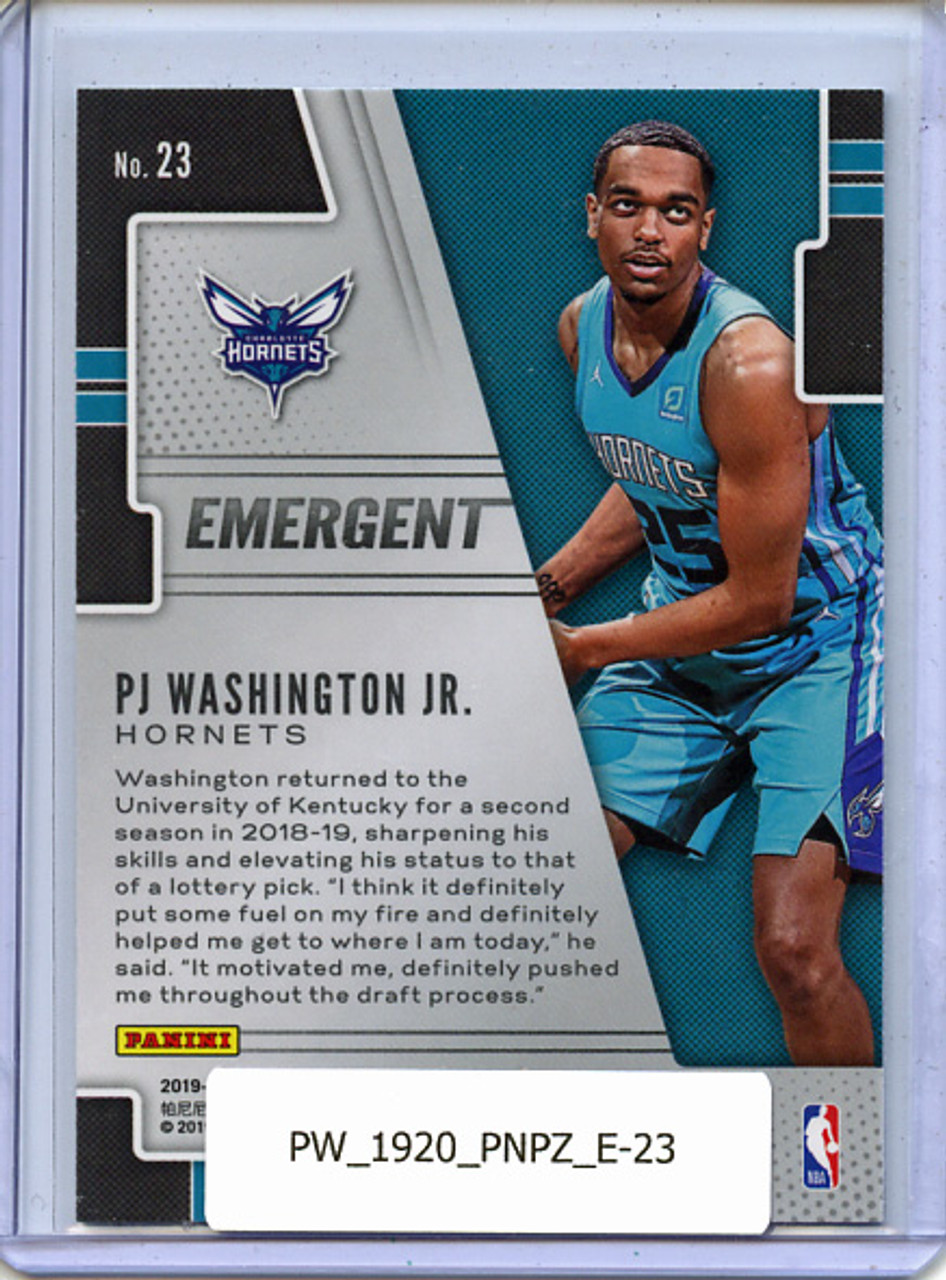 PJ Washington Jr. 2019-20 Prizm, Emergent #23