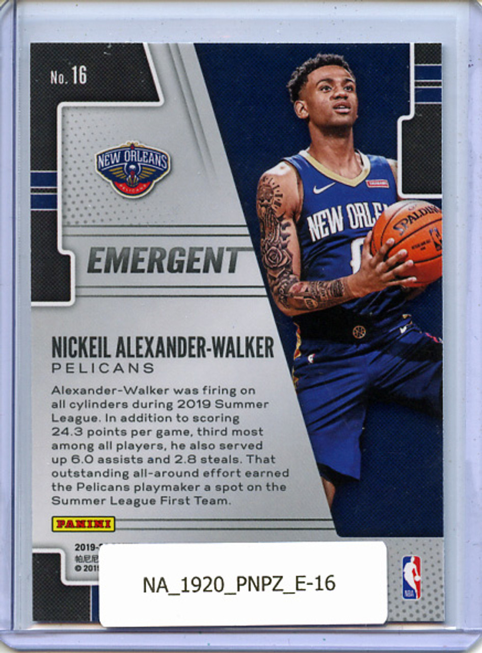 Nickeil Alexander-Walker 2019-20 Prizm, Emergent #16