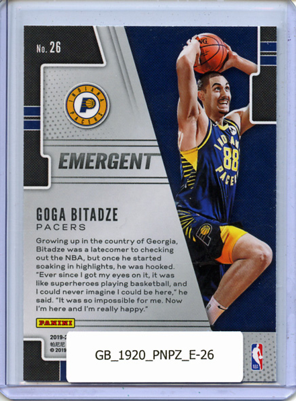 Goga Bitadze 2019-20 Prizm, Emergent #26