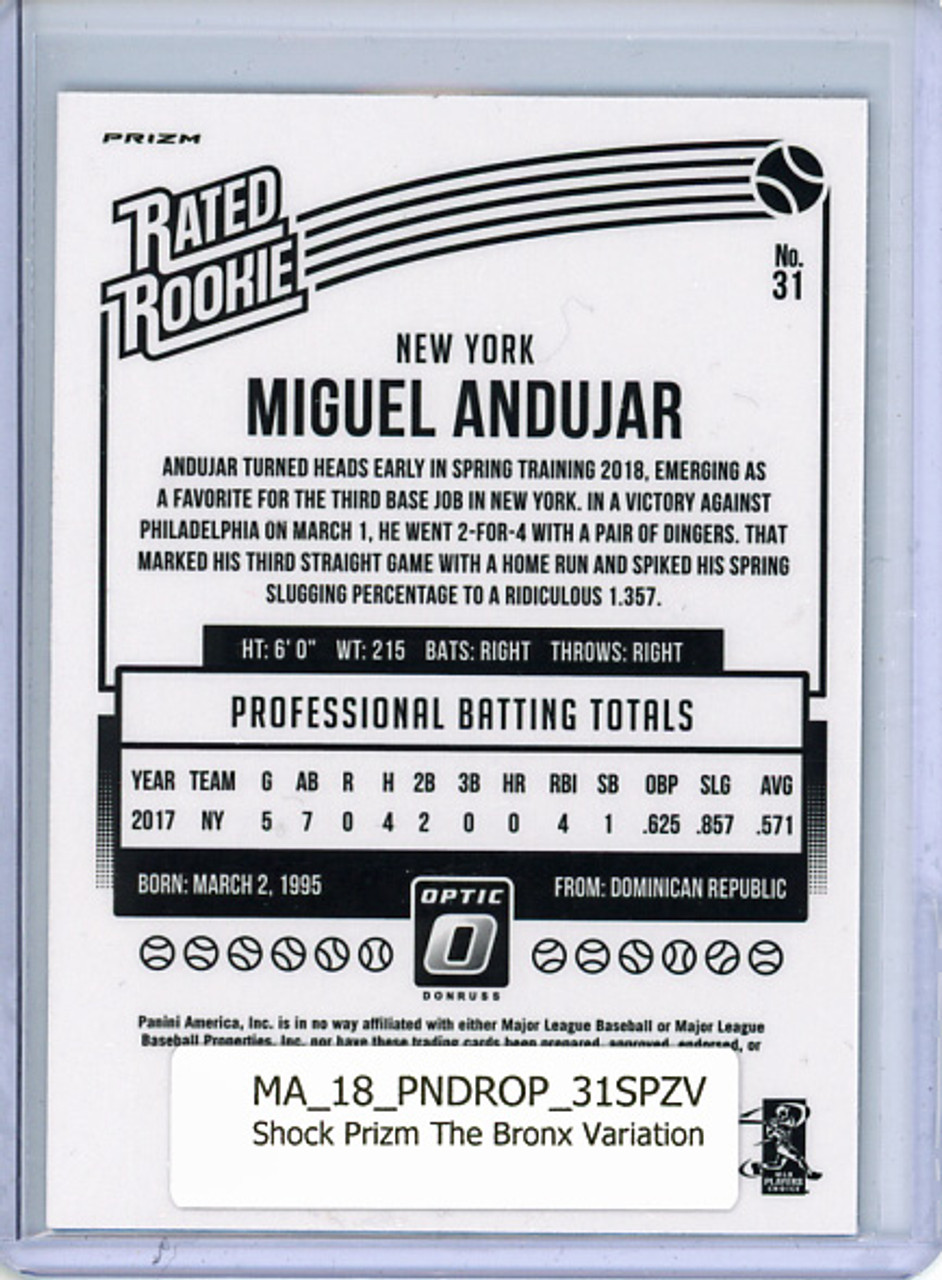 Miguel Andujar 2018 Donruss Optic #31 Shock