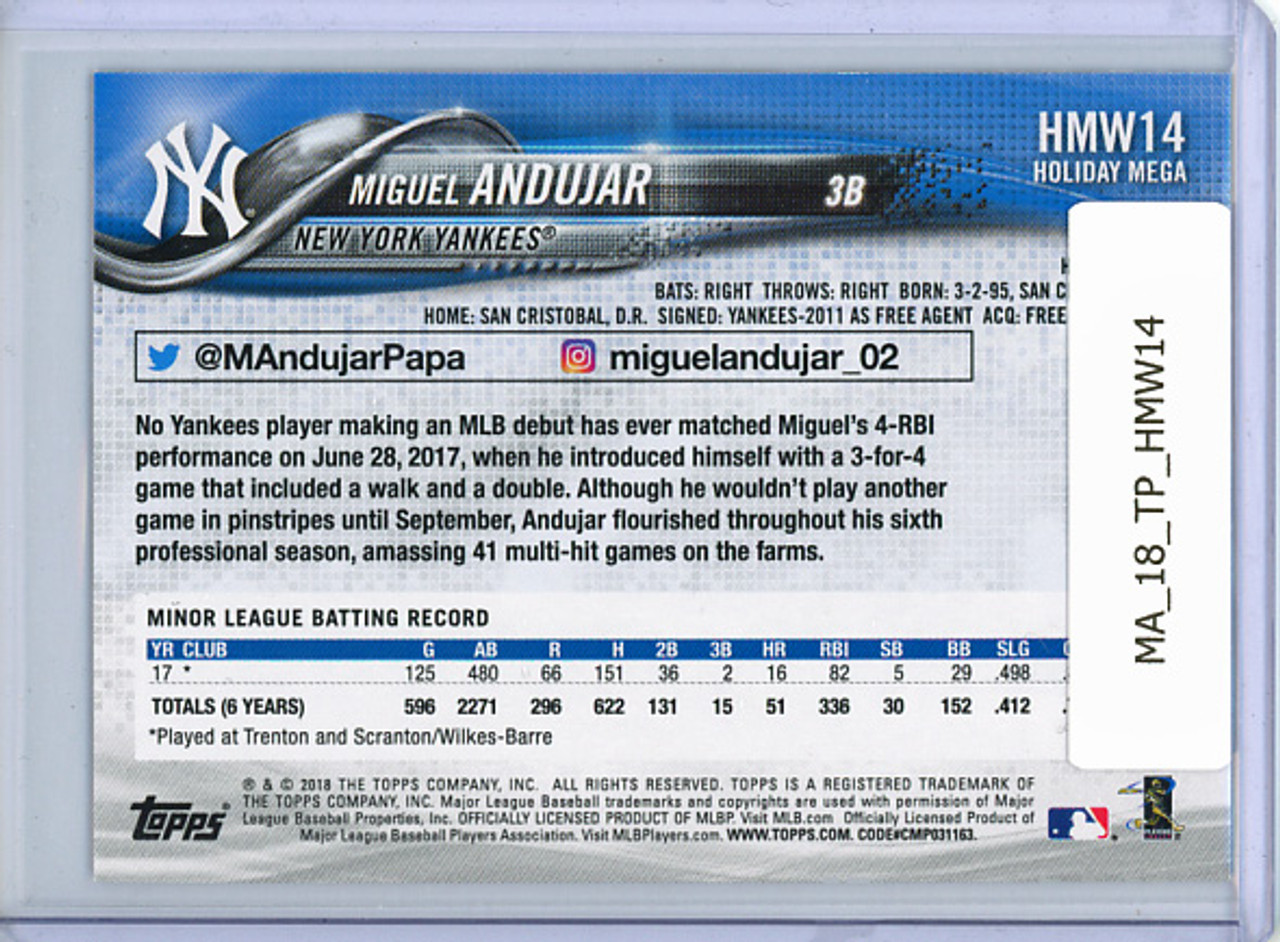 Miguel Andujar 2018 Topps Holiday #HMW14