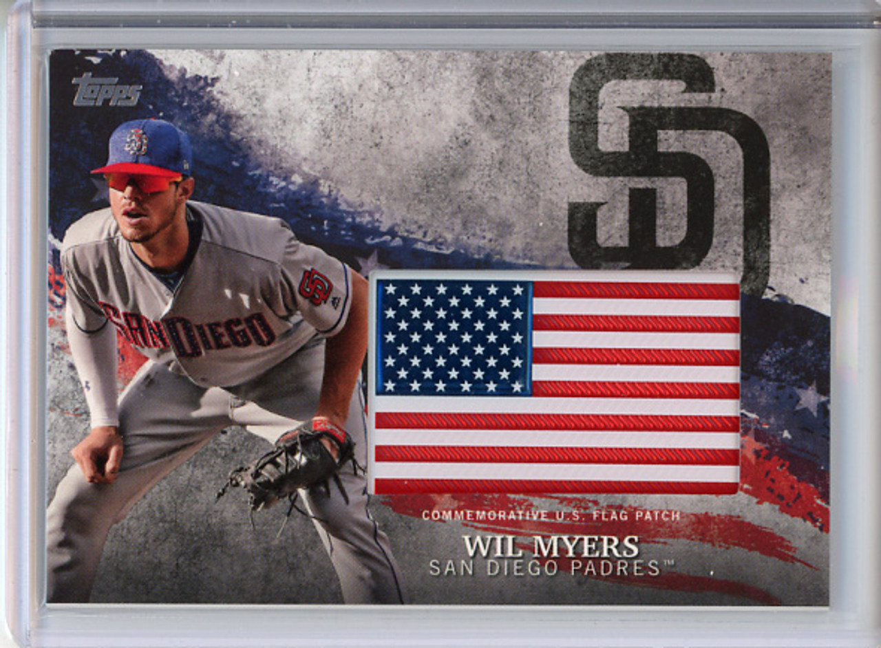 Wil Myers 2018 Topps, Independence Day U.S. Flag Relics #IDML-WM