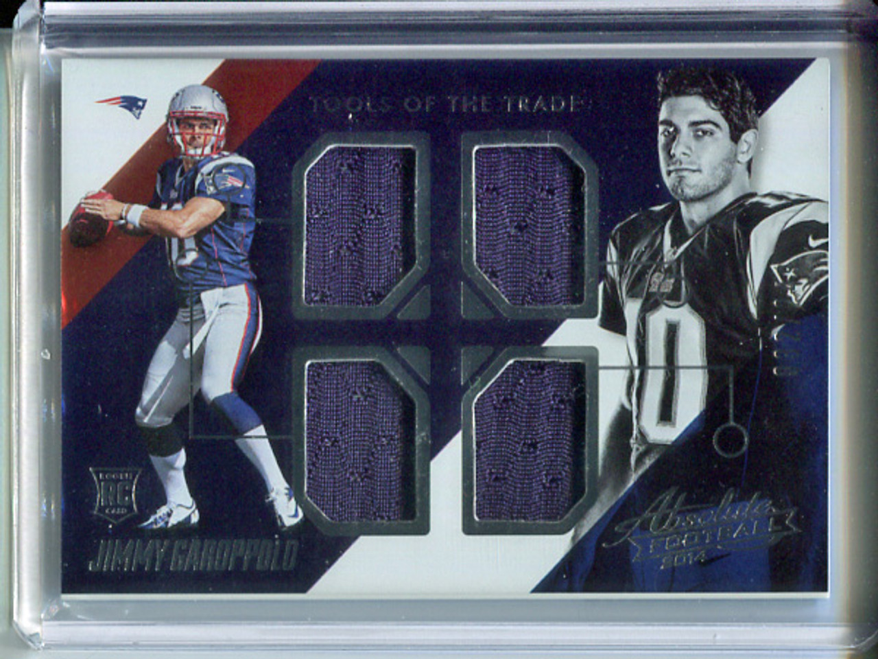 Jimmy Garoppolo 2014 Absolute, Tools of the Trade Rookie Quad Jersey #Q-JG (#032/249)