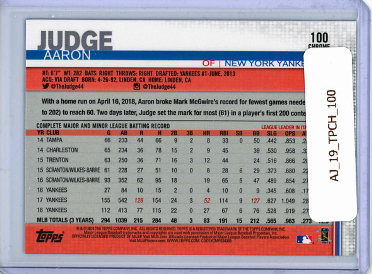 Aaron Judge 2019 Topps Chrome #100