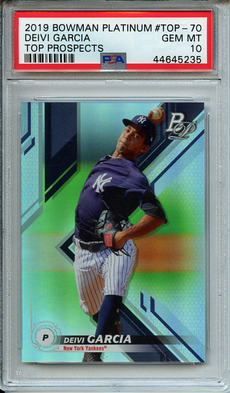 Deivi Garcia 2019 Bowman Platinum #TOP-70 PSA 10 Gem Mint (#44645235)