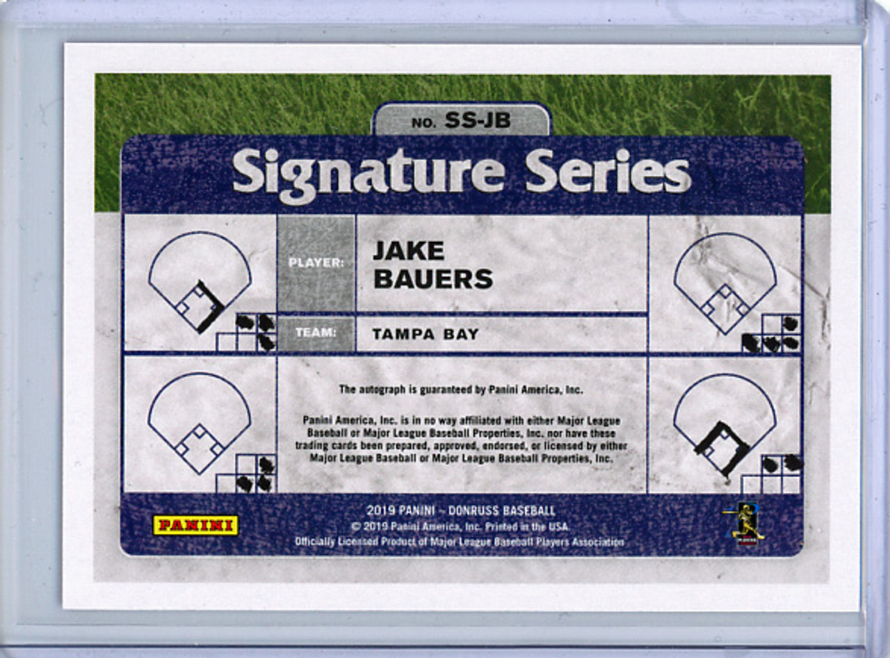 Jake Bauers 2019 Donruss, Signature Series #SS-JB Pink Firework
