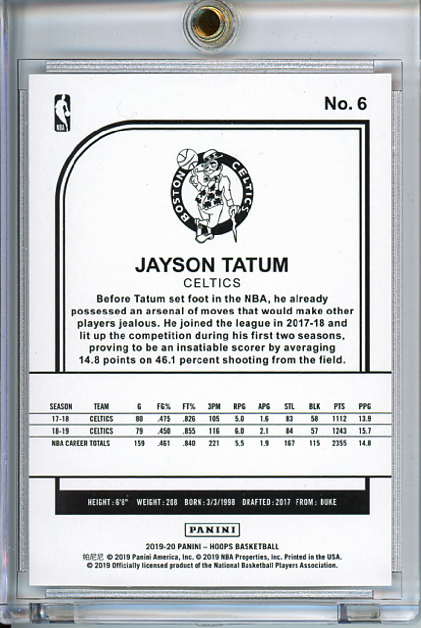 Jayson Tatum 2019-20 Hoops #6 Orange (#25/25)