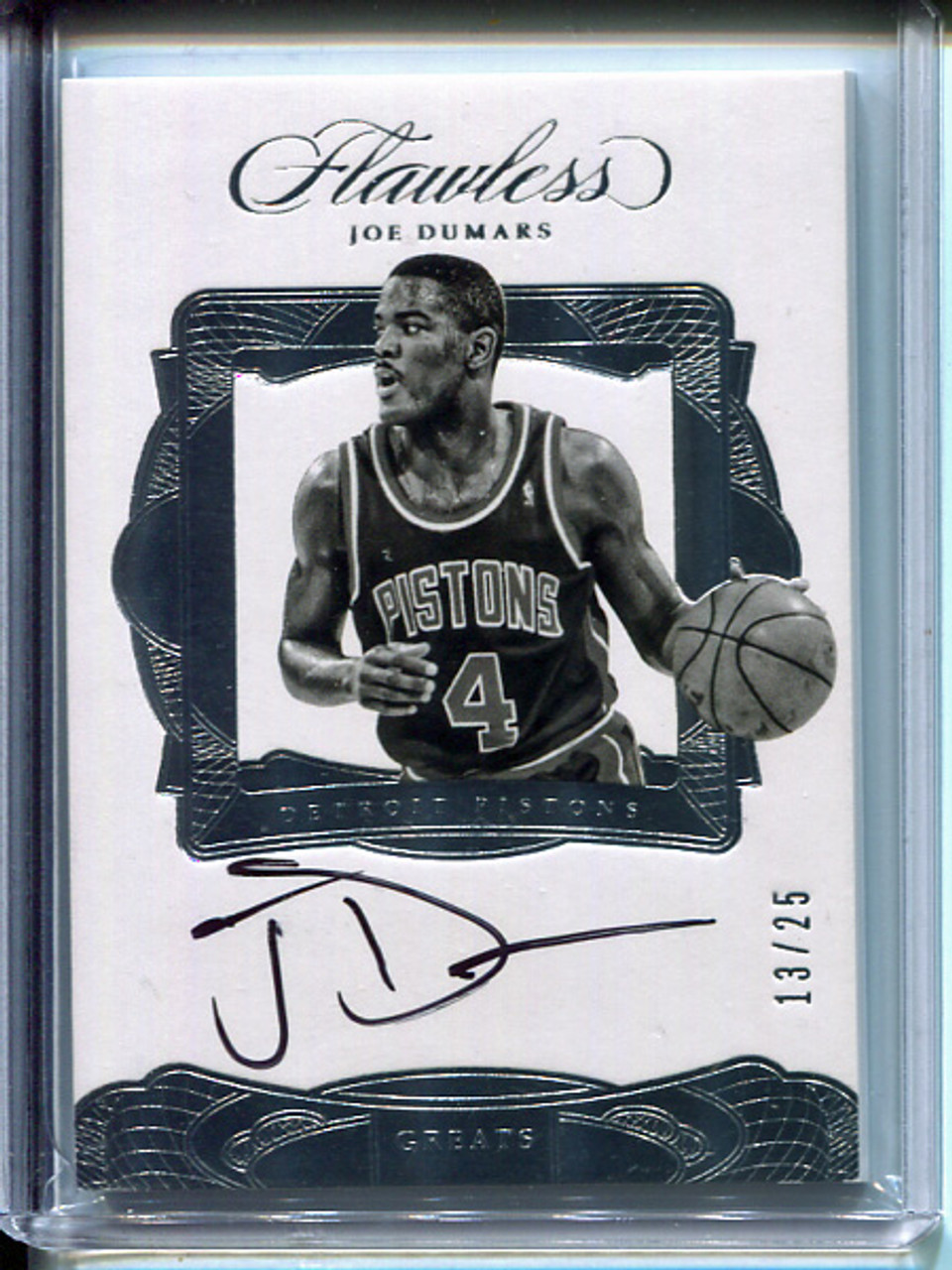 Joe Dumars 2016-17 Flawless, Autographs #G-JD (#13/25)