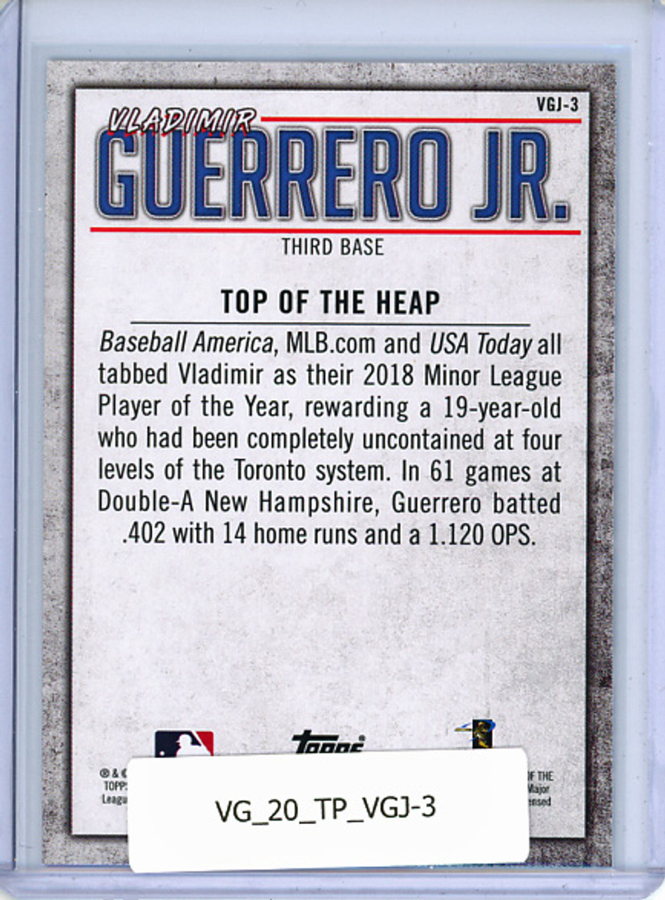 Vladimir Guerrero Jr. 2020 Topps, Vladimir Guerrero Jr. Highlights #VGJ-3 'Top of the Heap'