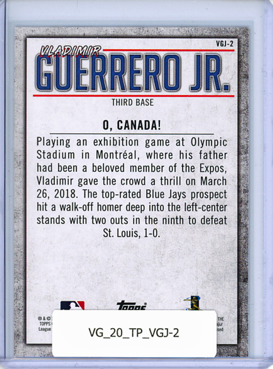 Vladimir Guerrero Jr. 2020 Topps, Vladimir Guerrero Jr. Highlights #VGJ-2 'O, Cananda!'
