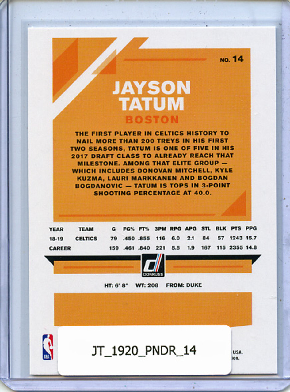 Jayson Tatum 2019-20 Donruss #14