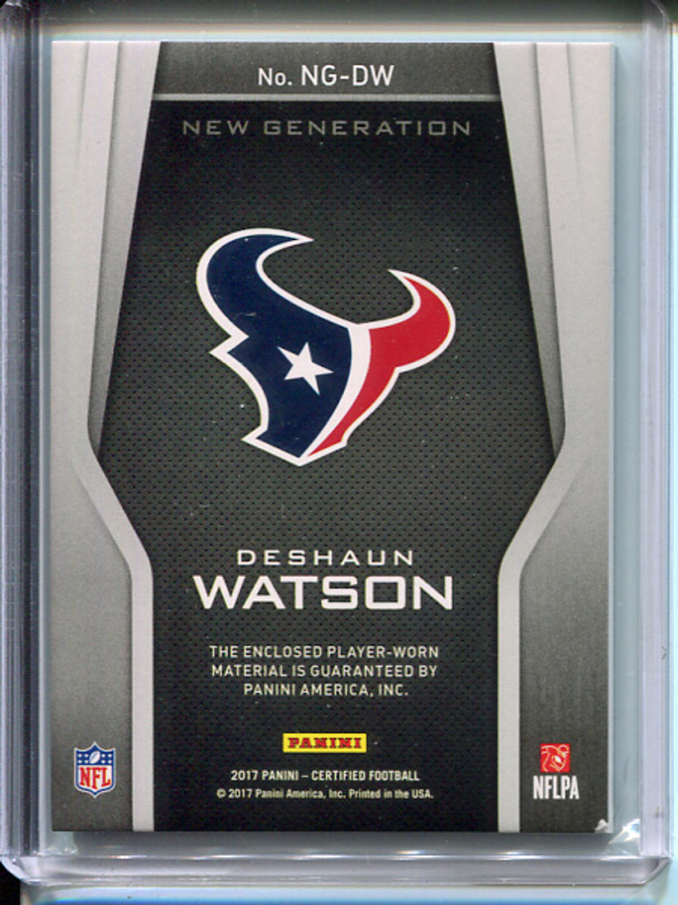 Deshaun Watson 2017 Certified, New Generation Jerseys #NG-DW Mirror Red (#040/299)