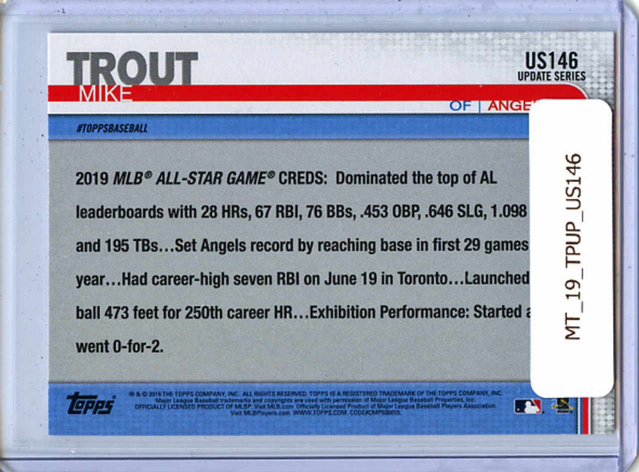 Mike Trout 2019 Topps Update #US146 All-Star