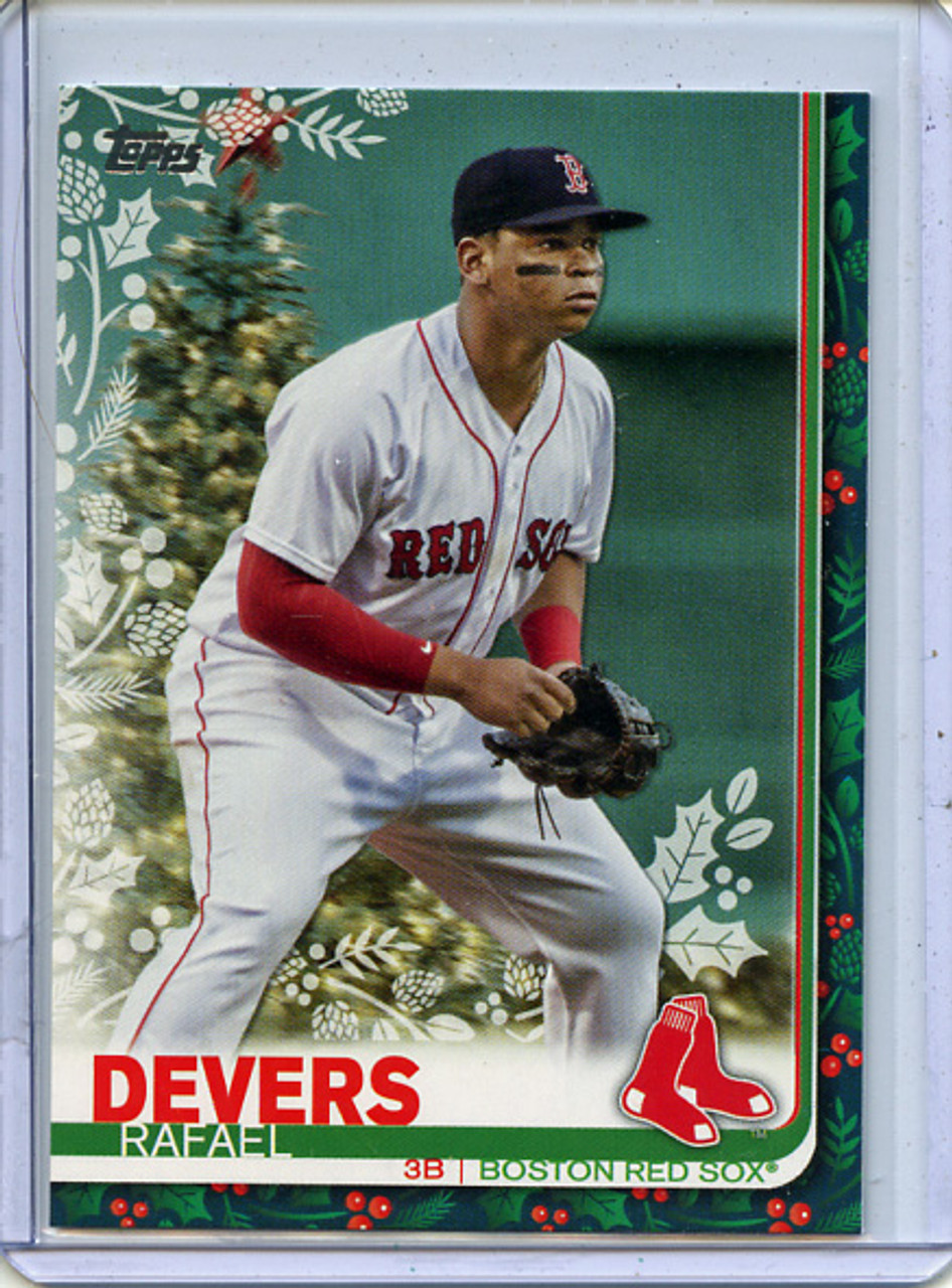 Rafael Devers 2019 Topps Holiday #HW36 Photo Variations (Tree in Background)