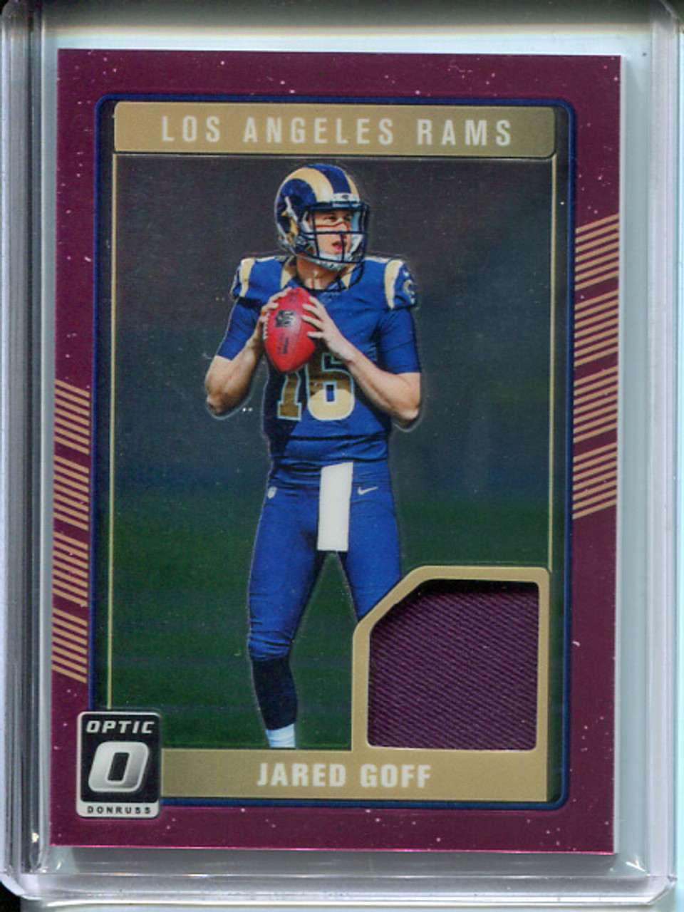 Jared Goff 2016 Donruss Optic, Rookie Threads #DRT-JG Pink (1)