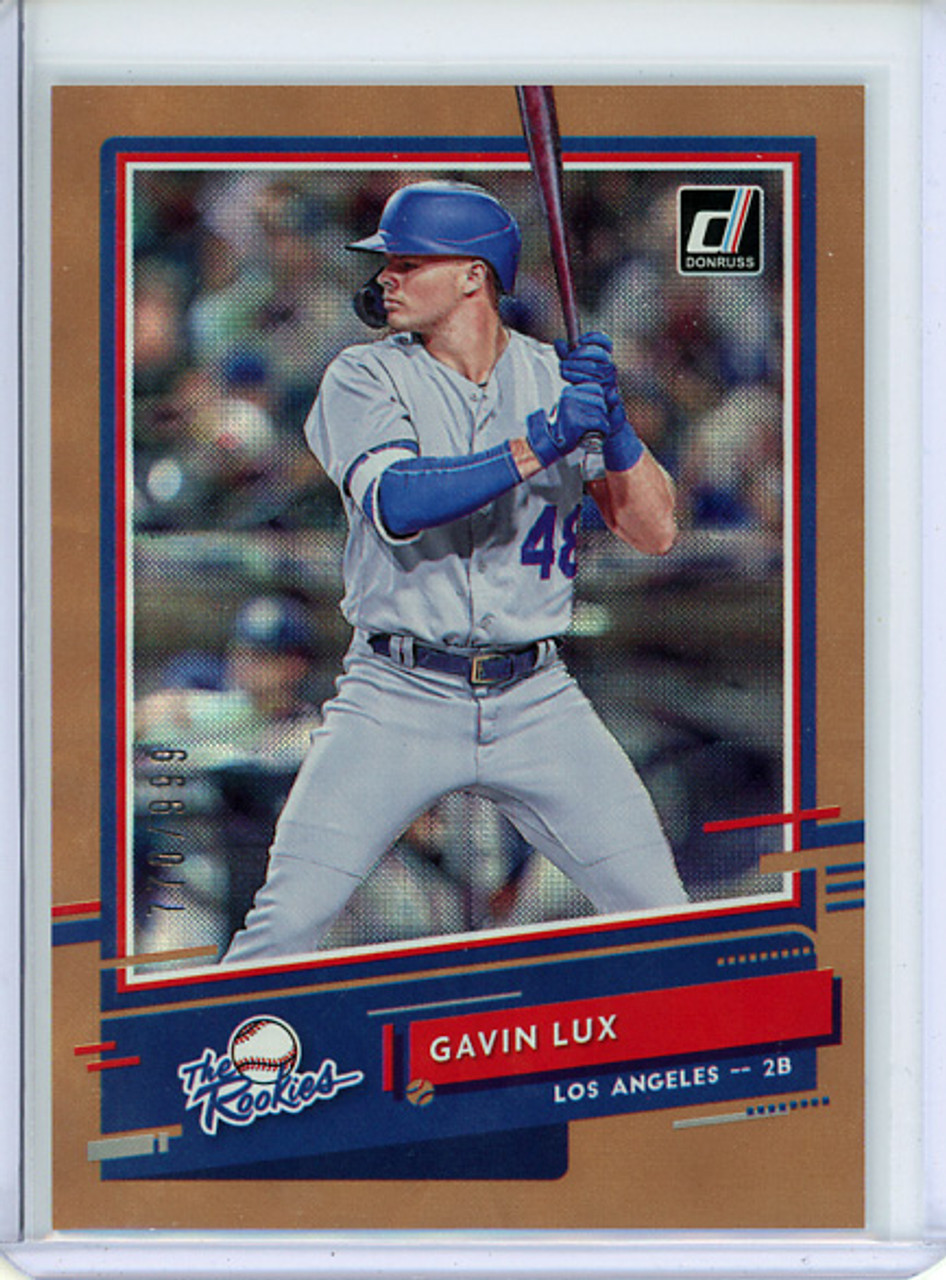 Gavin Lux 2020 Donruss, The Rookies #R-8 (#770/999)