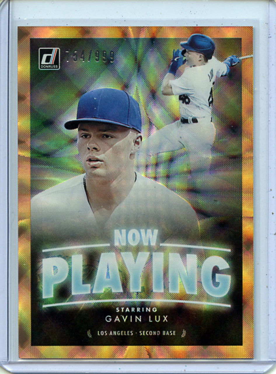 Gavin Lux 2020 Donruss, Now Playing #NP-9 (#754/999)