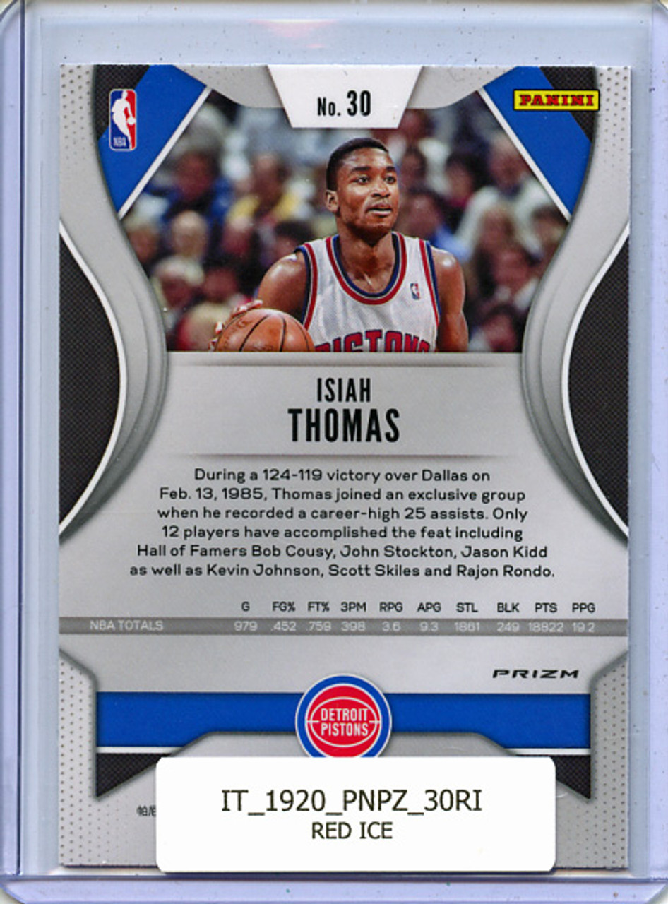 Isiah Thomas 2019-20 Prizm #30 Red Ice