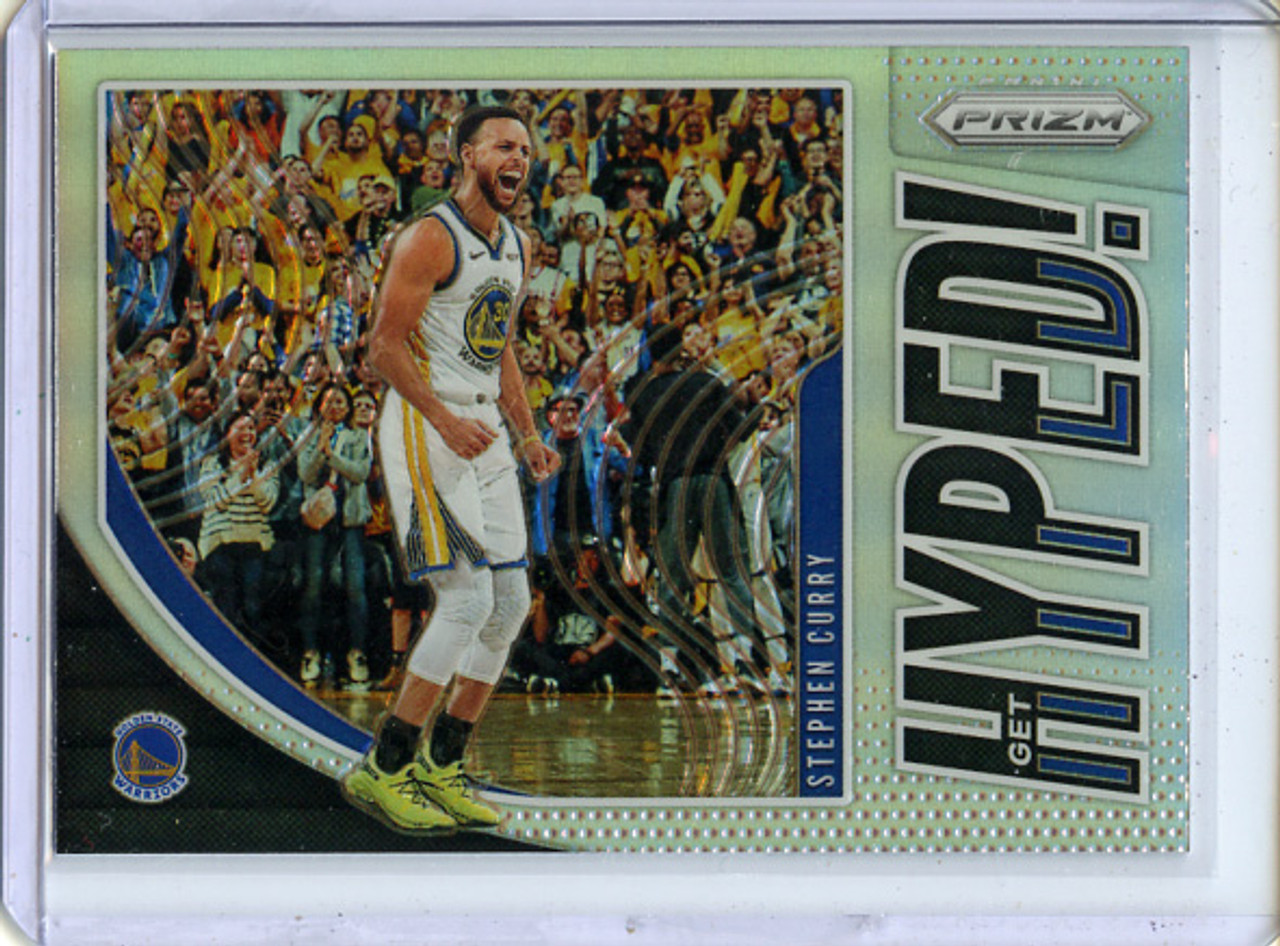 Stephen Curry 2019-20 Prizm, Get Hyped! #4 Silver