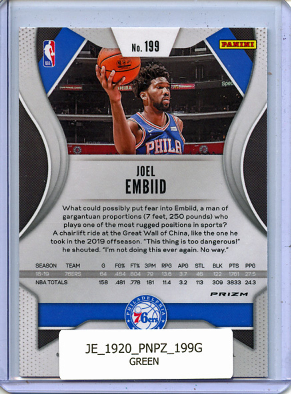 Joel Embiid 2019-20 Prizm #199 Green