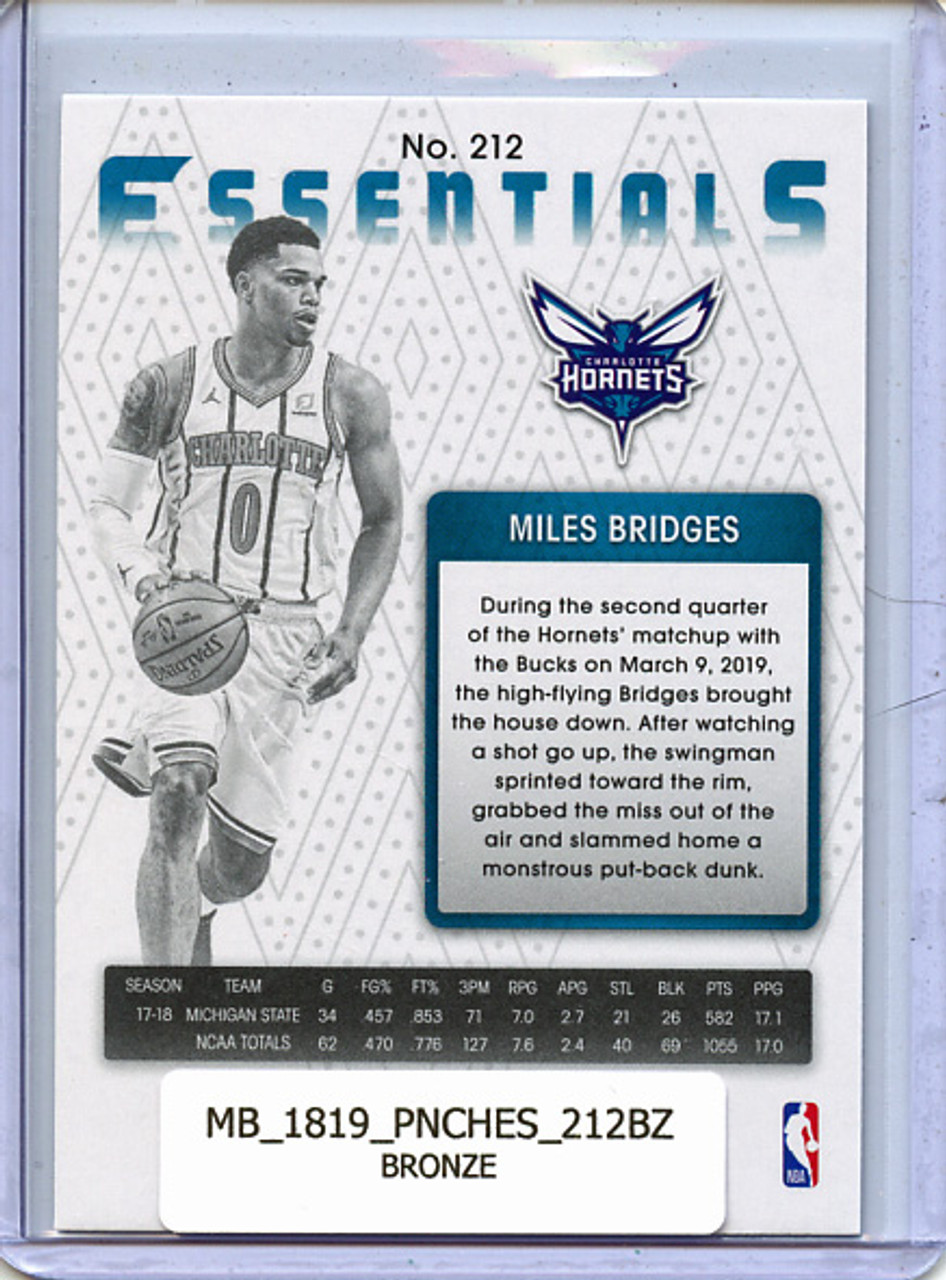 Miles Bridges 2018-19 Chronicles, Essentials #212 Bronze